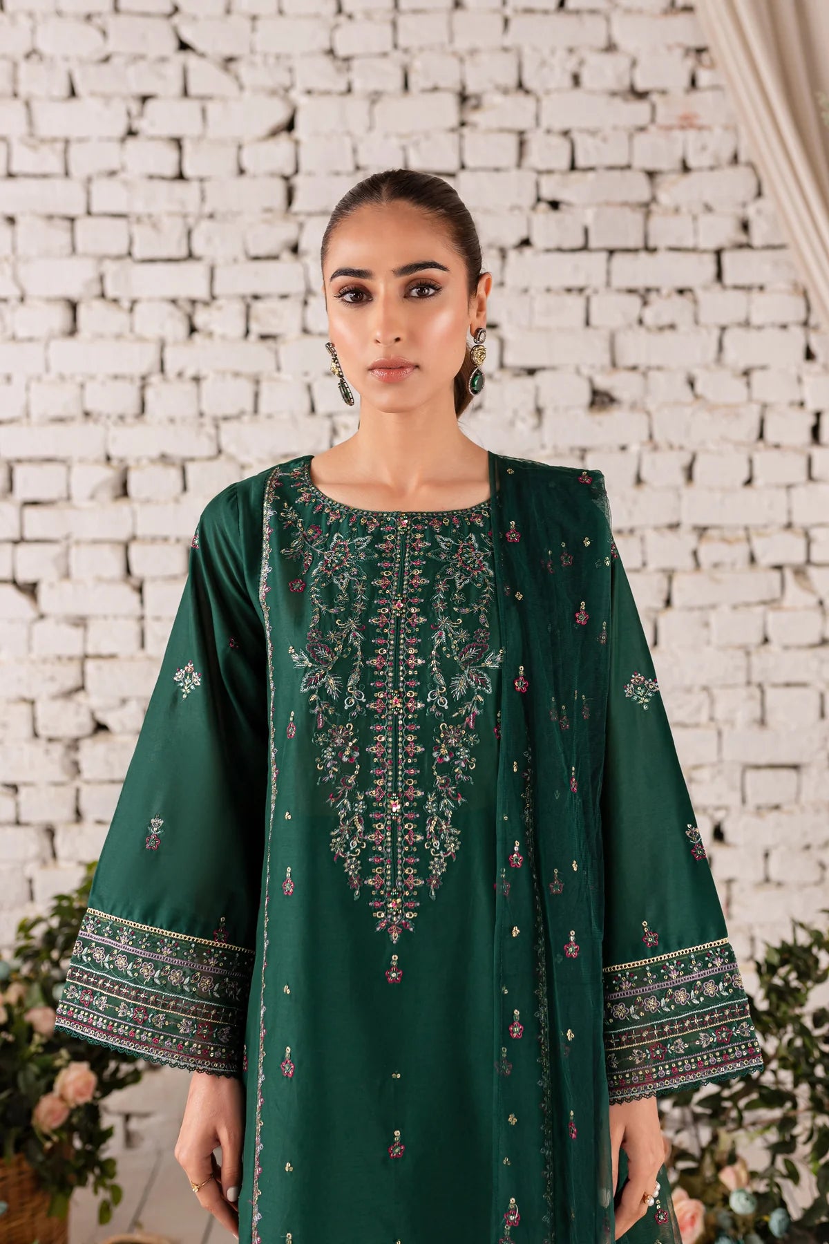 Orion 3Pc - Embroidered Lawn Dress